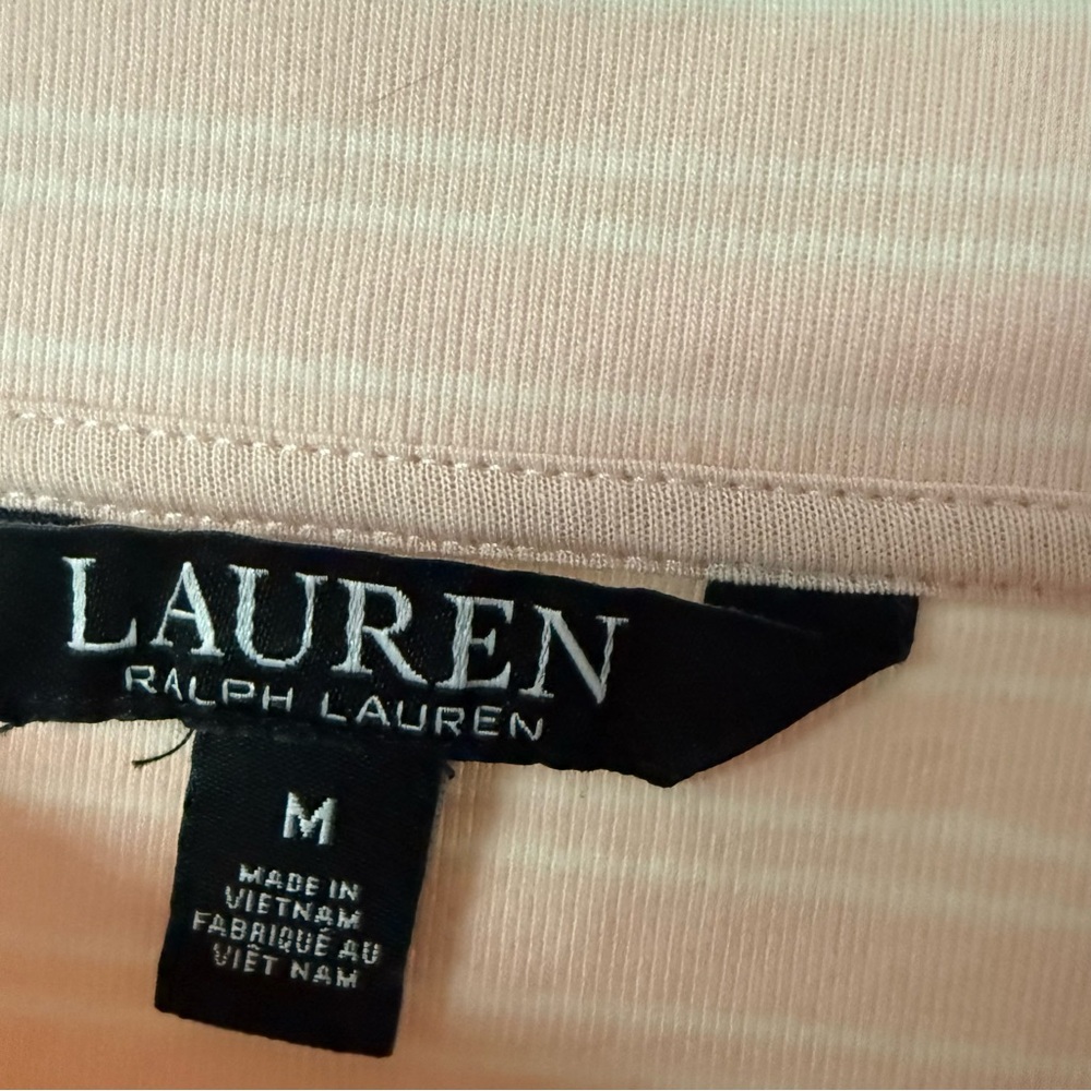 Ralph Lauren Pale Pink Boatneck 3/4 Sleeve Top - Picture 3 of 5